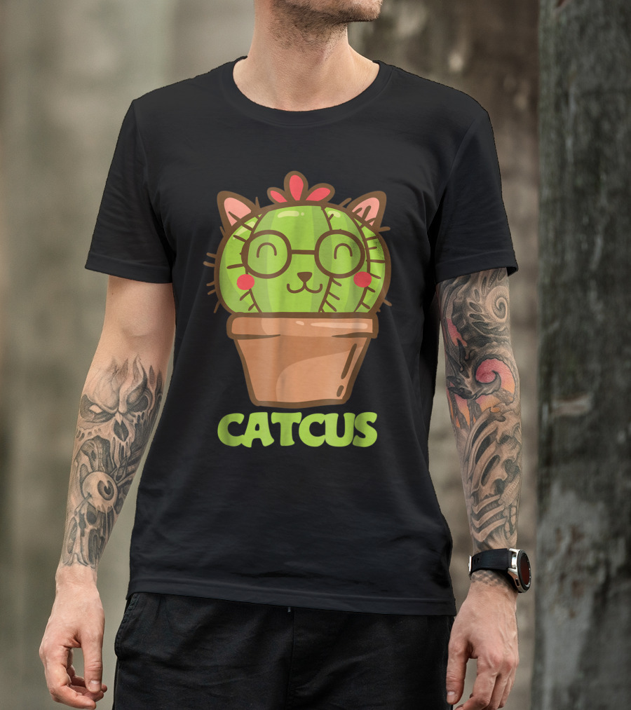 Catcus Cat Cactus Cat Humor Funny Cat Love T-Shirt