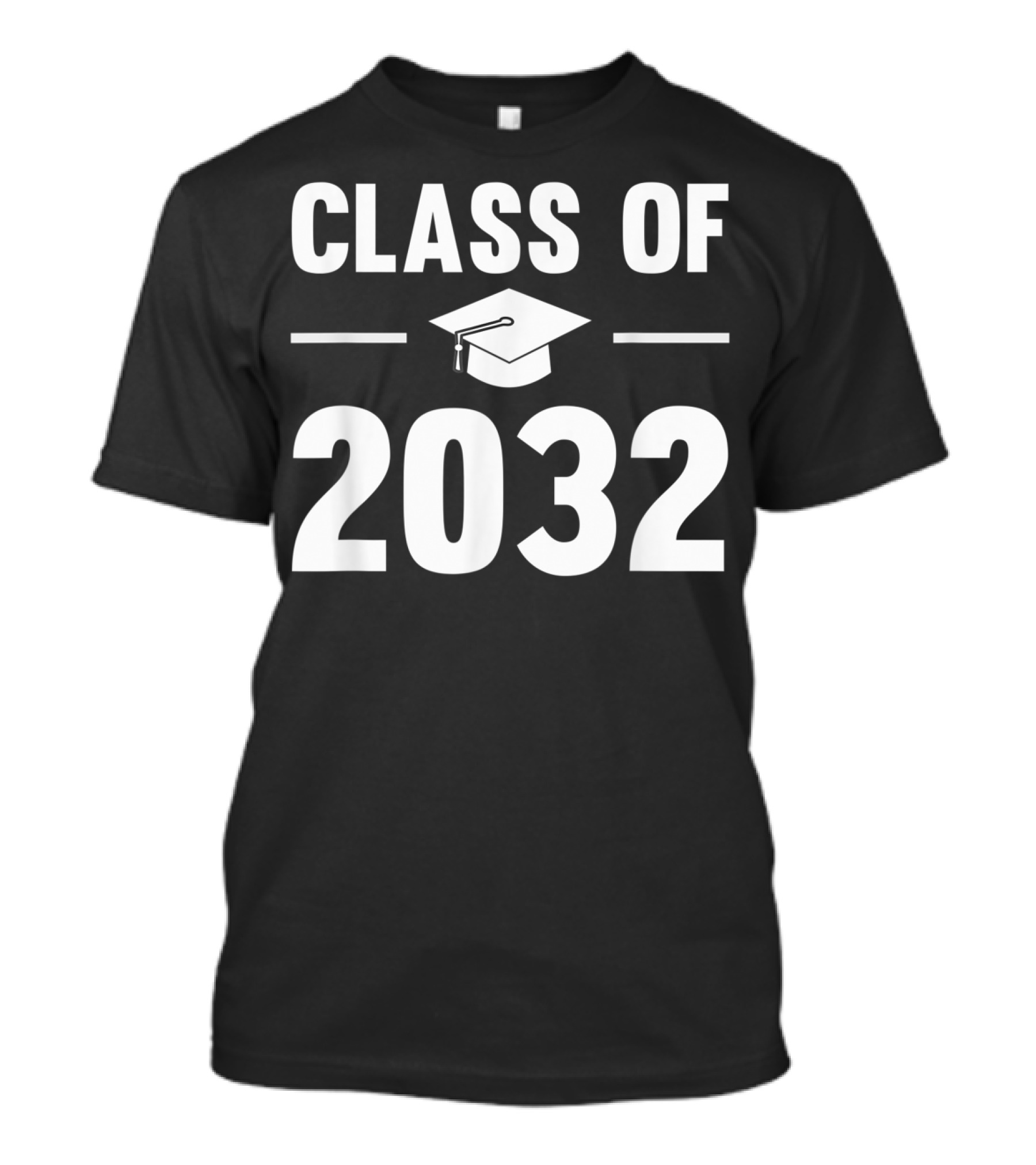 Class Of 2032 Grow With Me First Day Of School Graduation Cap T-Shirt