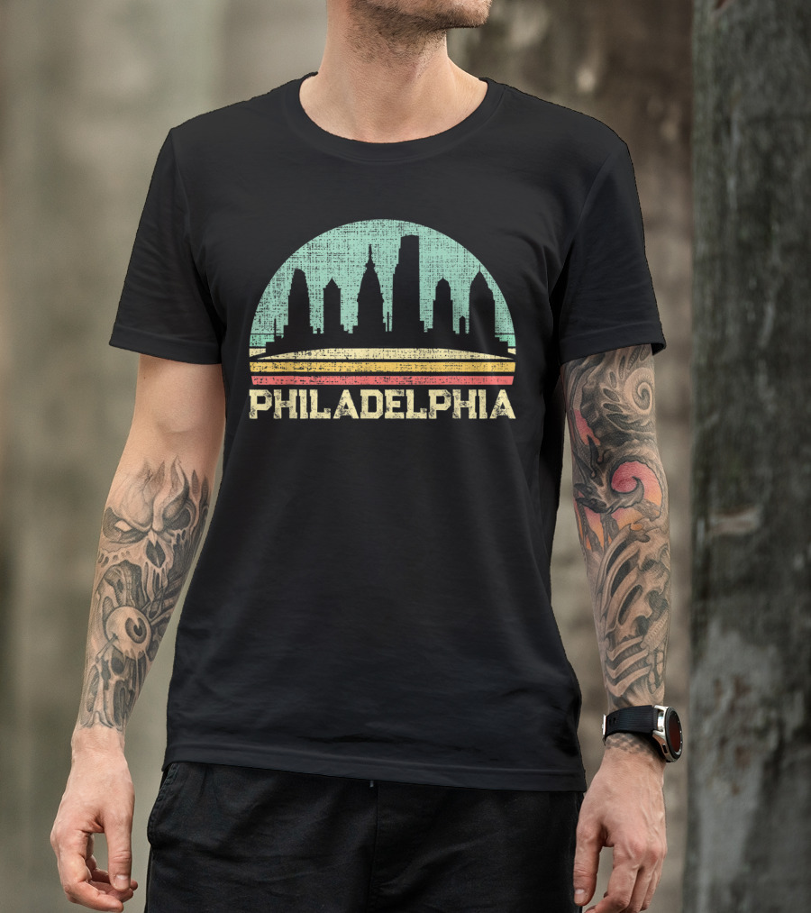 Classic Vintage Philadelphia City Skyline Pennsylvan T-Shirt