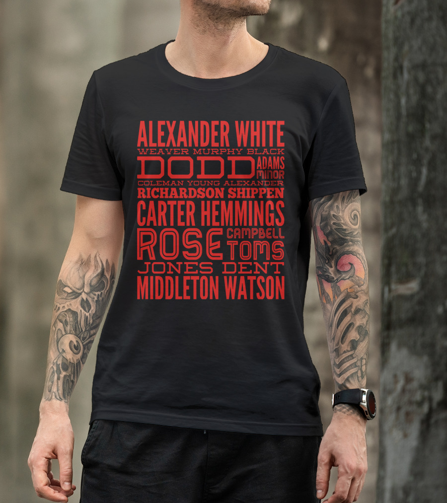 D Sigma Founders Day Alexander White Dodd Richardson Carter Rose Middleton T-Shirt