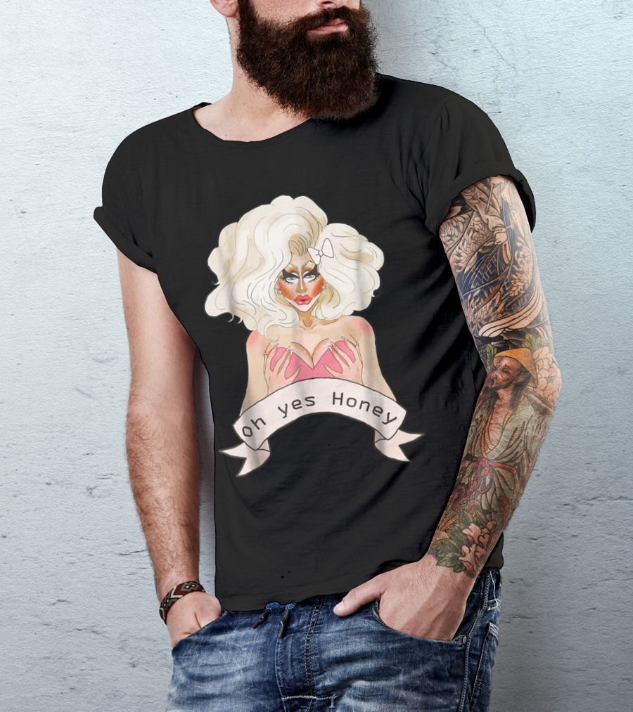 Oh Yes Honey Drag Queen Doll Face T-Shirt