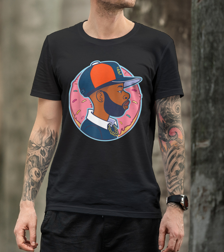 Donut Boy Sprinkles Profile With Baseball Cap T-Shirt