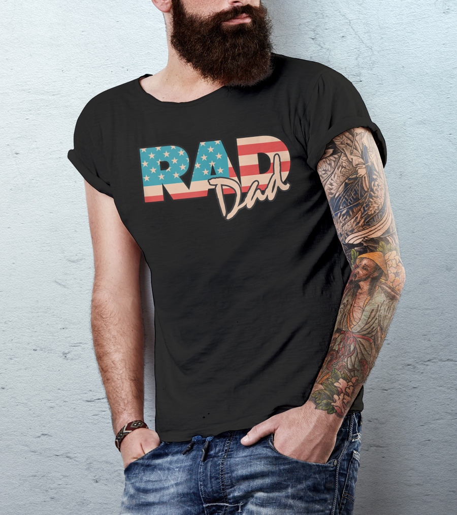 Rad Dad Vintage 1990's American Flag T-Shirt
