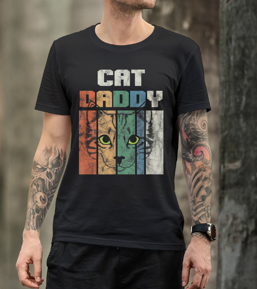 Retro Cat Daddy Cool Kitten Lover T-Shirt