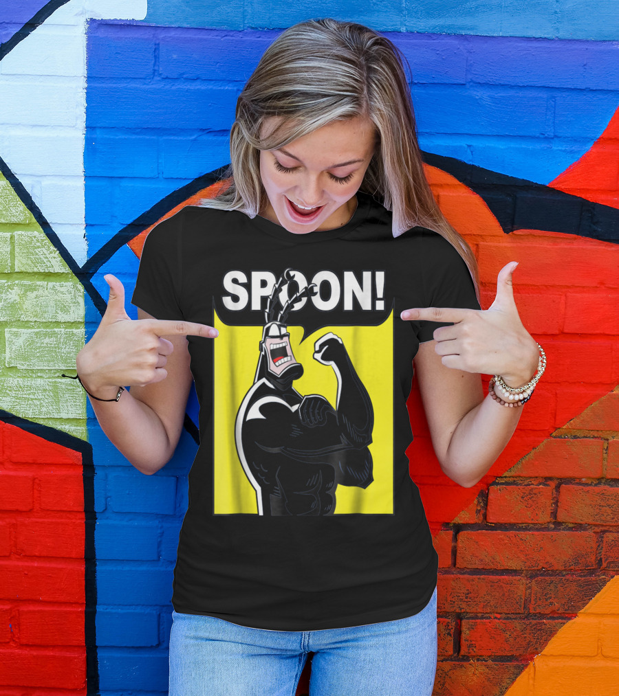 SPOON Tick Character Shouting Classic Comic T-Shirt