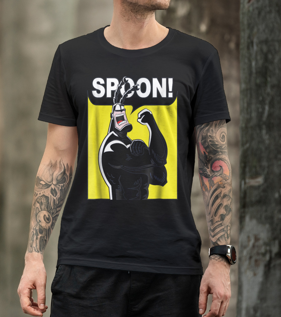 SPOON Tick Character Shouting Classic Comic T-Shirt