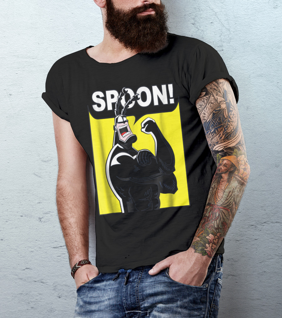 SPOON Tick Character Shouting Classic Comic T-Shirt