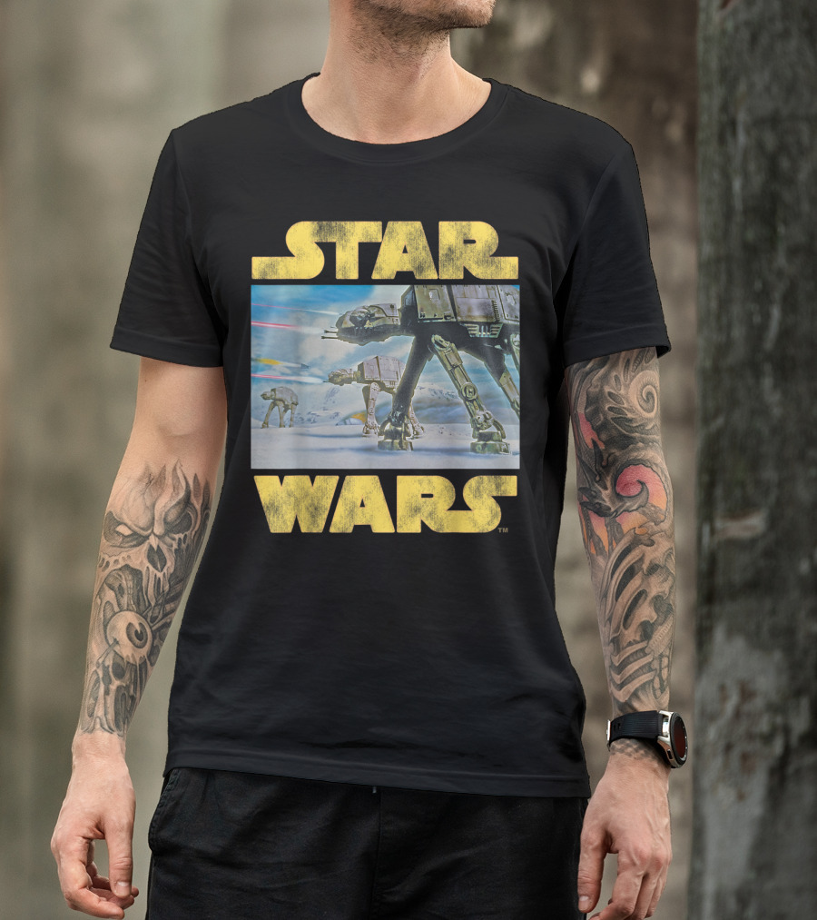 Star Wars Vintage Imperial AT-AT Battle Of Hoth Scene T-Shirt