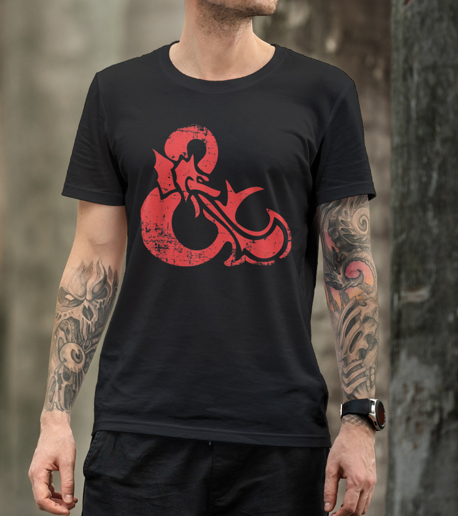 Dungeons And Dragons Red Ampersand Dragon T-Shirt