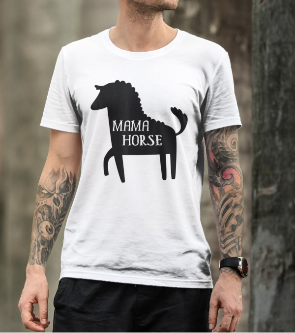 Mama Horse Funny Mother's Day Mom Farm T-Shirt