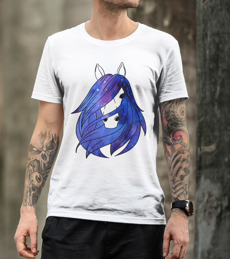 Galaxy Horse Mystical Equestrian For Girls With Starry Mane T-Shirt