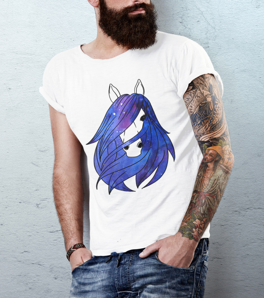Galaxy Horse Mystical Equestrian For Girls With Starry Mane T-Shirt