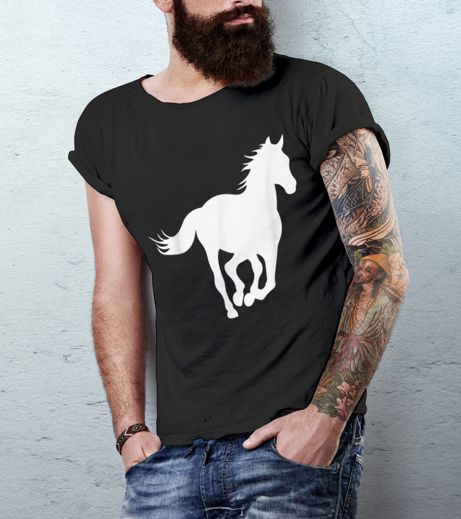 Galloping Horse Silhouette For Horse Owners And Riders T-Shirt