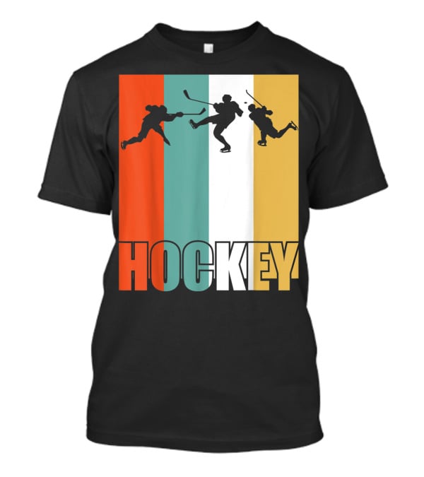 Vintage Ice Hockey Silhouette Classic Fan T-Shirt