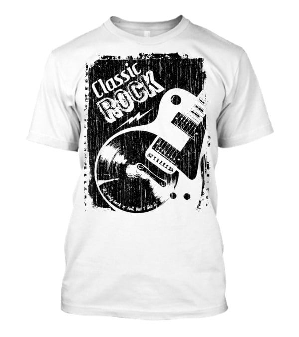 Classic Rock Guitar Vinyl Record Grunge T-Shirt