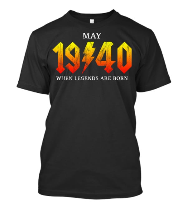 May 1940 Classic Rock Legends Born T-Shirt