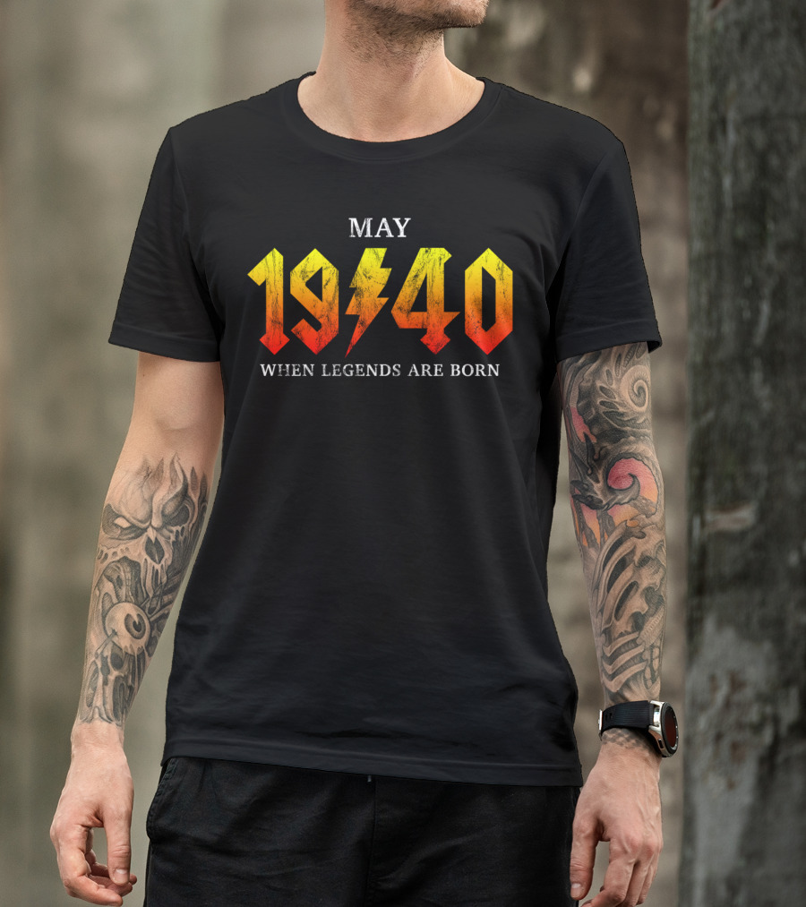 May 1940 Classic Rock Legends Born T-Shirt