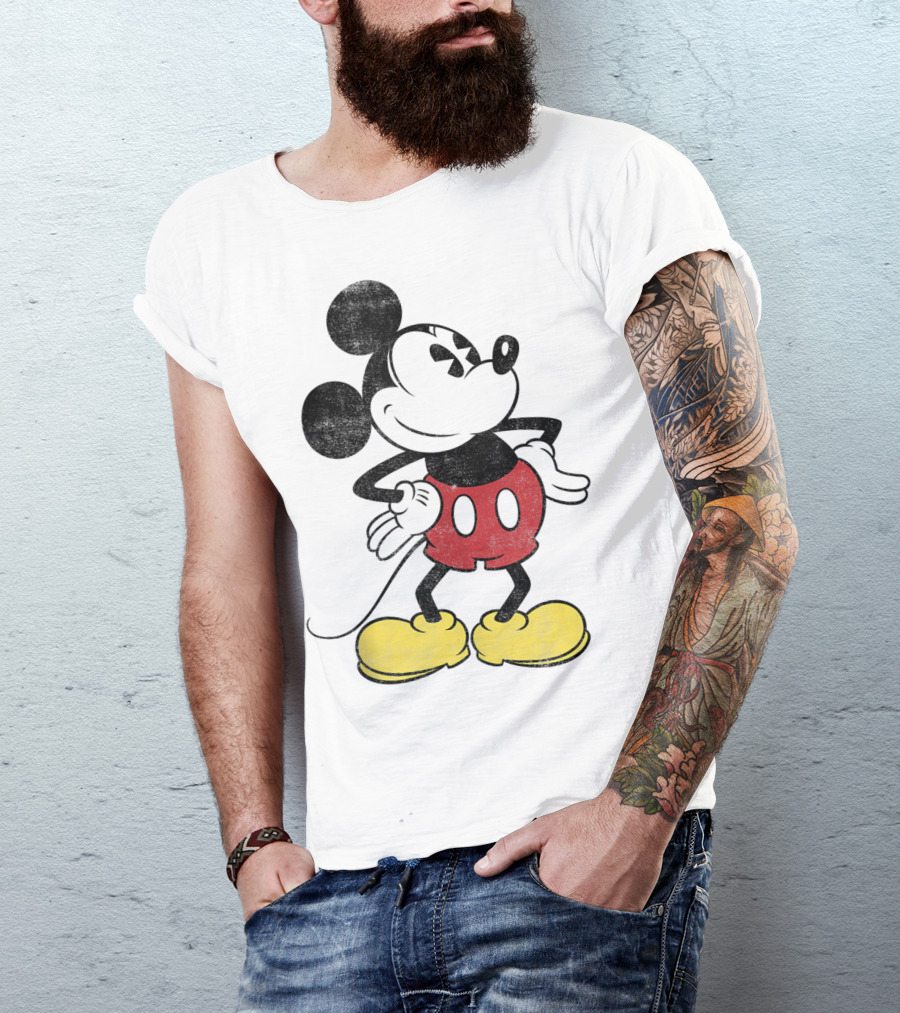 Mickey Mouse Vintage Style Disney Classic Character T-Shirt