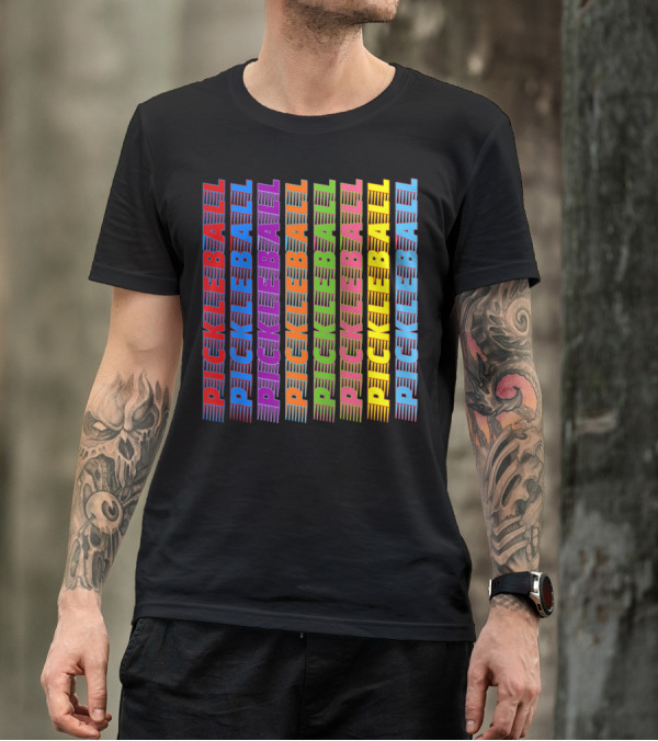 Pickleball Classic Multi-Colored T-Shirt