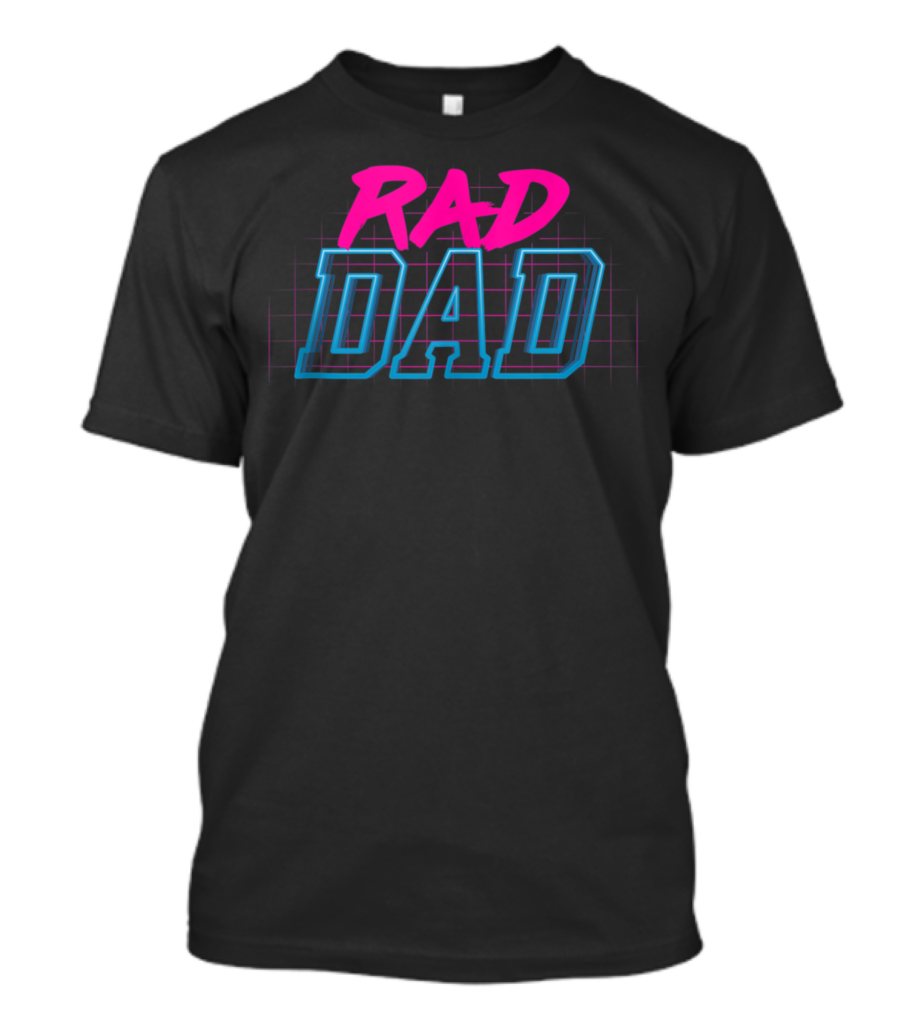 Rad Dad Retro Neon 1980s T-Shirt