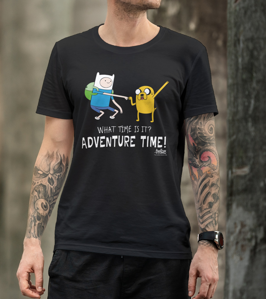 Adventure Time Finn And Jake What Time Is It Fist Bump T-Shirt