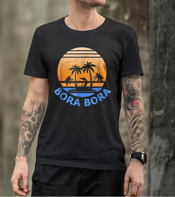 Bora Bora Paradise Island Sunset Vacation T-Shirt