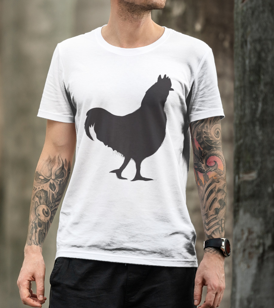 Chicken Poultry Silhouette Icon T-Shirt