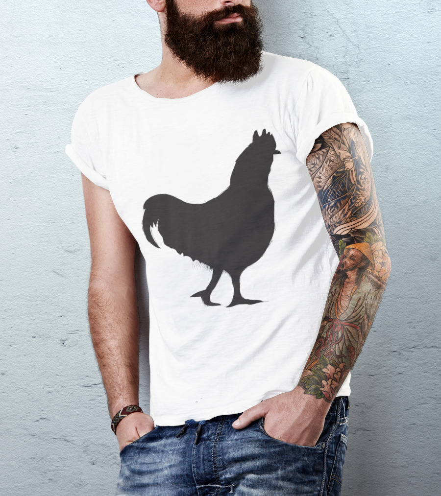 Chicken Poultry Silhouette Icon T-Shirt