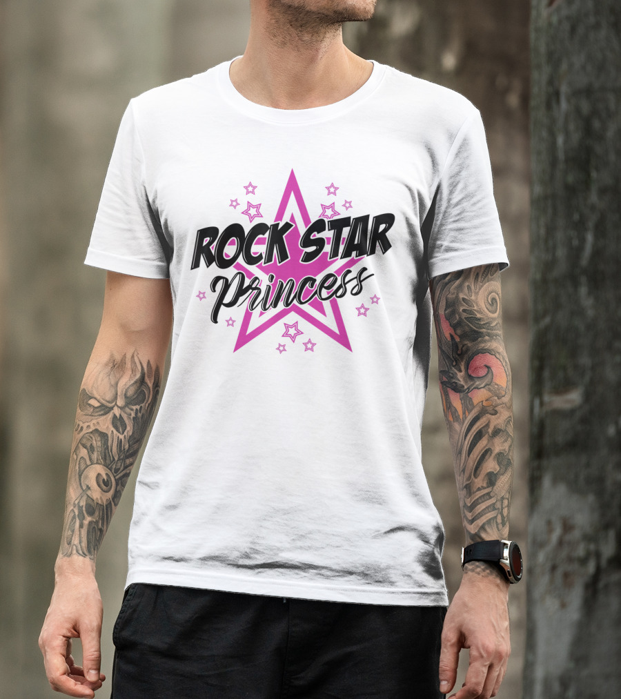 Rockstar Princess Pink Star Sassy Cool T-Shirt