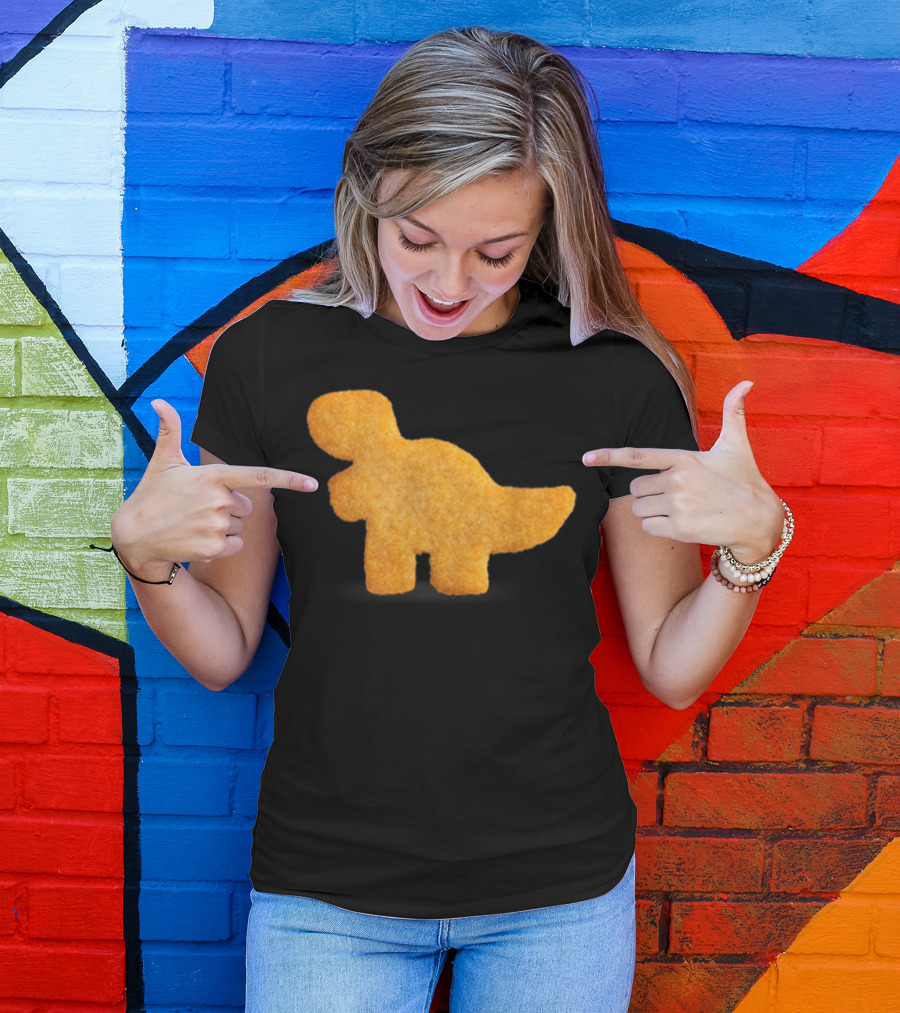 Dino T-Rex Chicken Nugget Funny Dinosaur T-Shirt