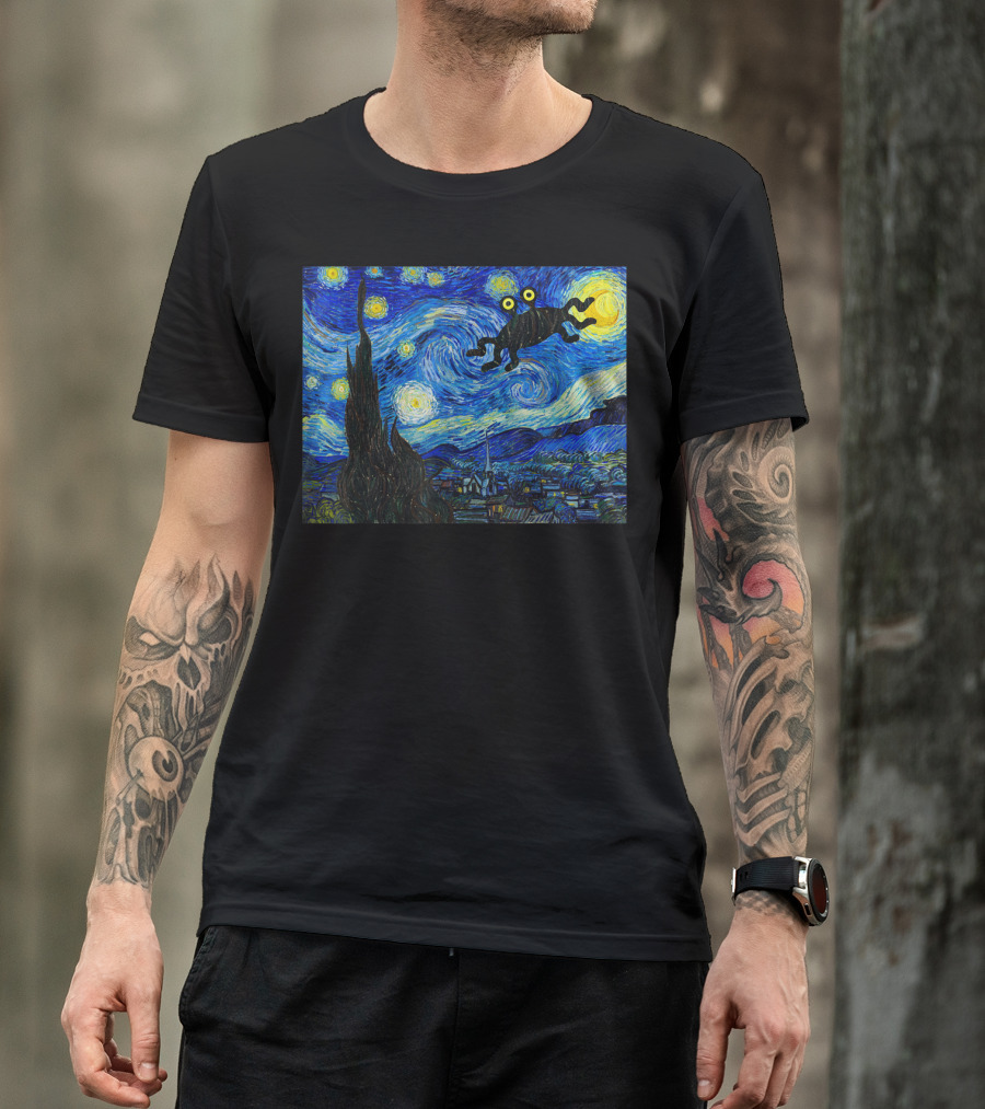 Fsm Flying Spaghetti Monster Pastafarian Starry Night T-Shirt
