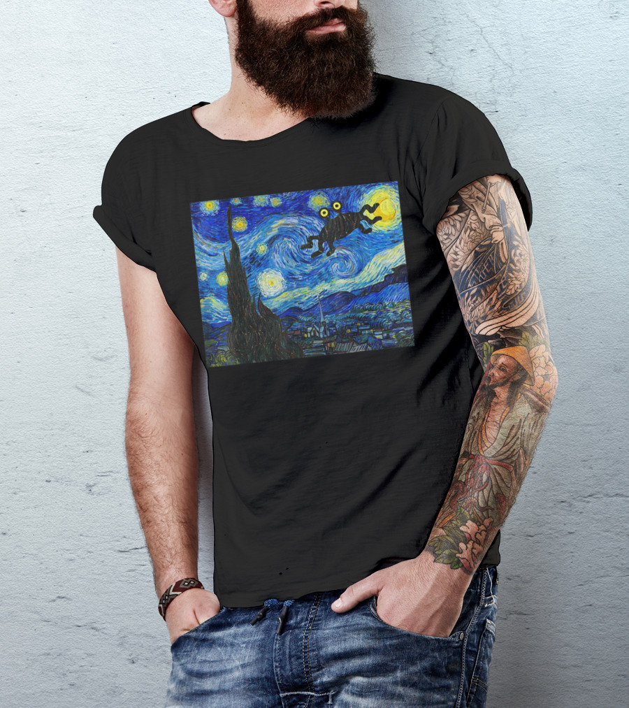 Fsm Flying Spaghetti Monster Pastafarian Starry Night T-Shirt