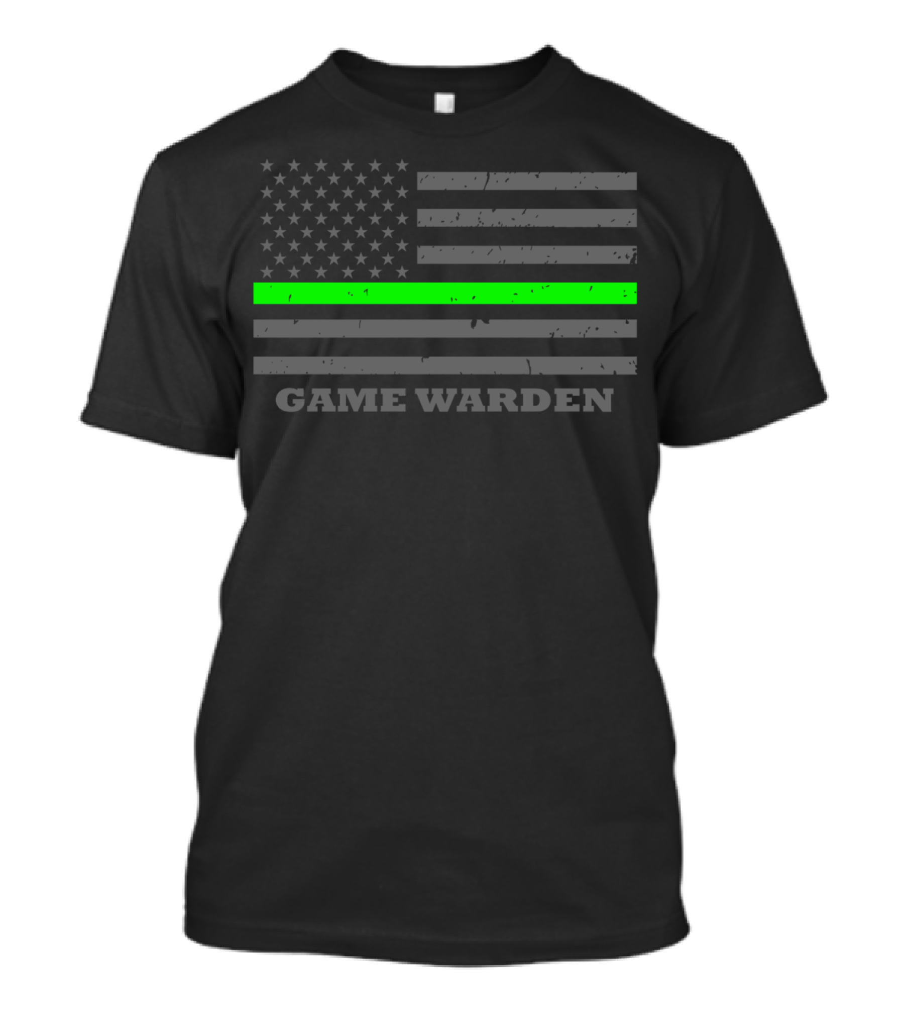 Game Warden Thin Green Line Flag Supporter T-Shirt