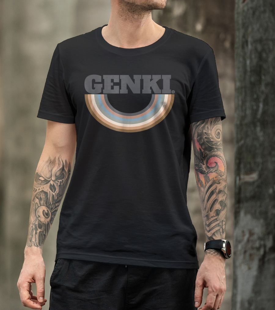 Genki Retro Styled Upside Down Rainbow T-Shirt