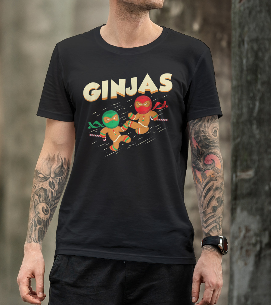 Ginjas Ninja Gingerbread Warriors T-Shirt