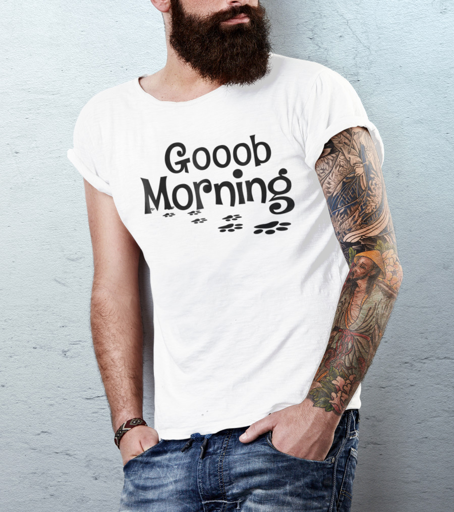 Gooob Morning Paw Prints T-Shirt