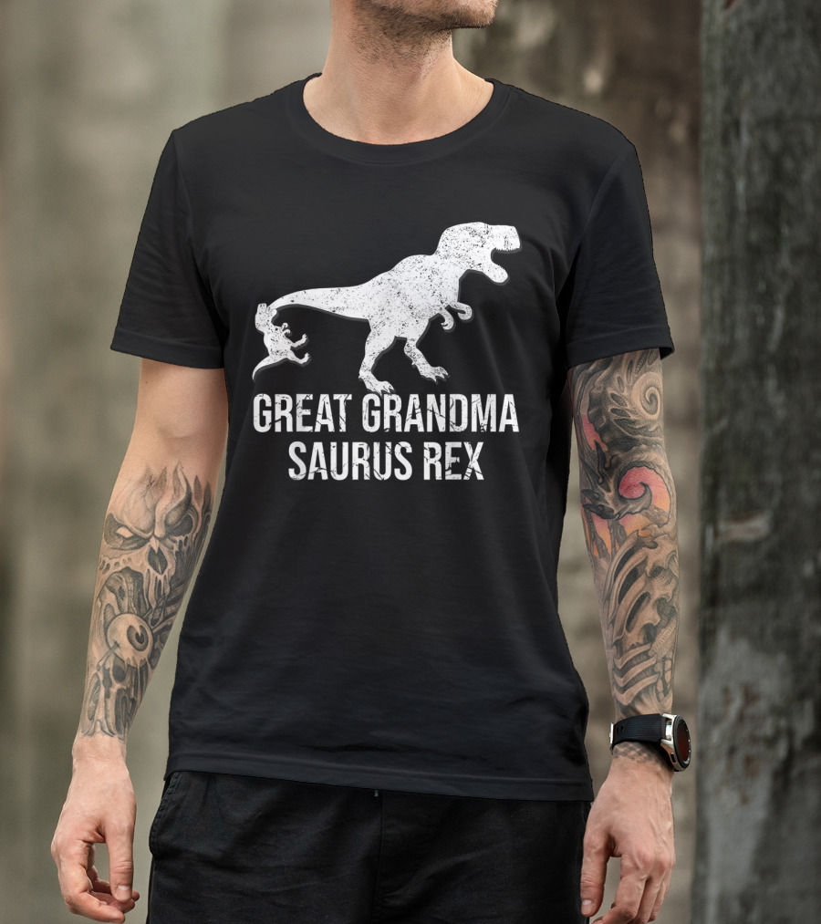 Great Grandma Saurus Rex Funny Grandma T-Rex Dinosaur T-Shirt