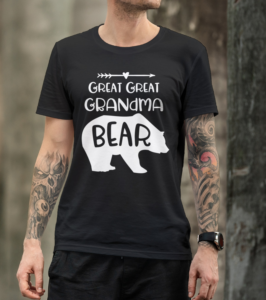 Great Great Grandma Bear Arrow Heart T-Shirt