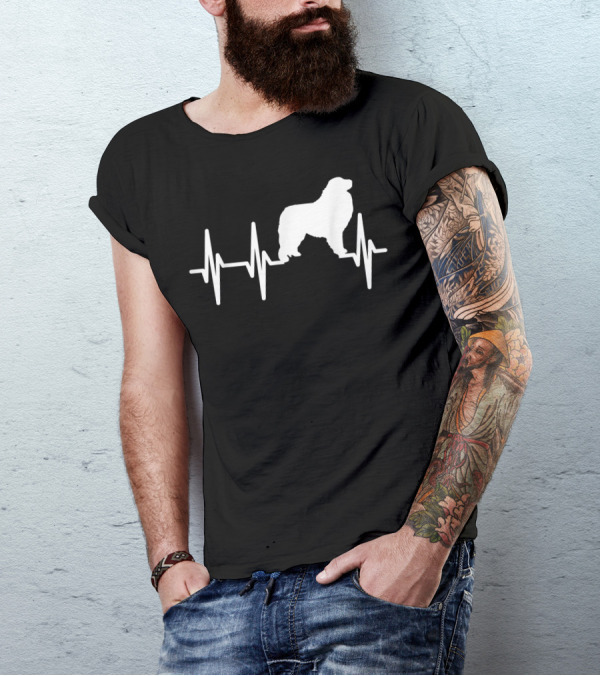 Great Pyrenees Heartbeat Dog Pet EKG Line T-Shirt