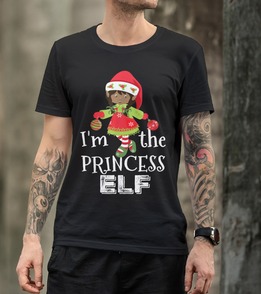 I'm The Princess Elf African American Holiday Festive Cheer T-Shirt