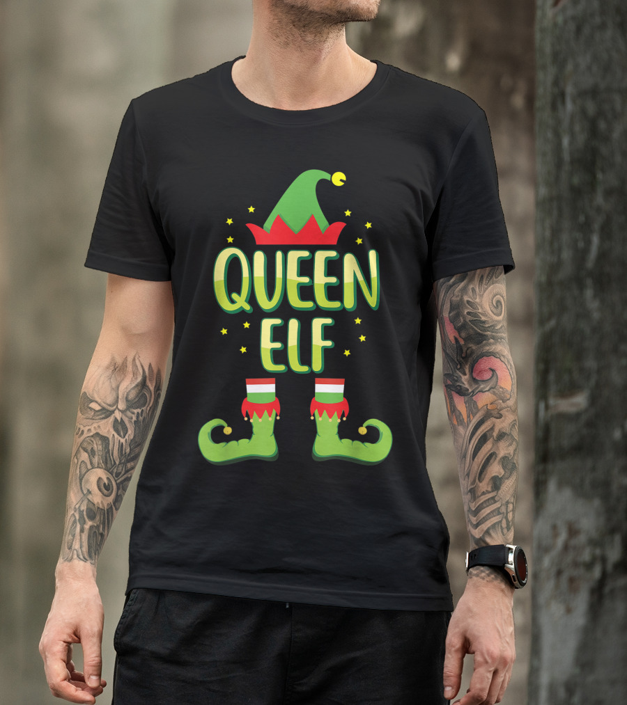 Queen Elf Matching Family Group Holiday T-Shirt