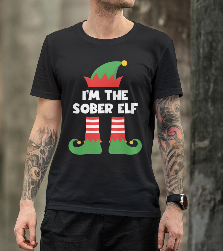 I'm The Sober Elf Xmas Festive Humor T-Shirt