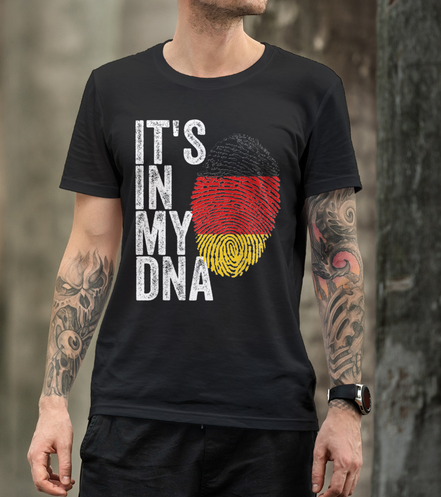 It's In My DNA Fingerprint German Flag Germany Pride T-Shirt