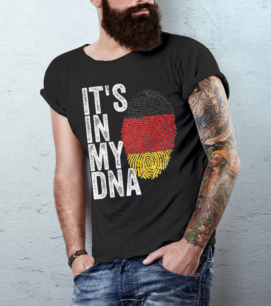 It's In My DNA Fingerprint German Flag Germany Pride T-Shirt