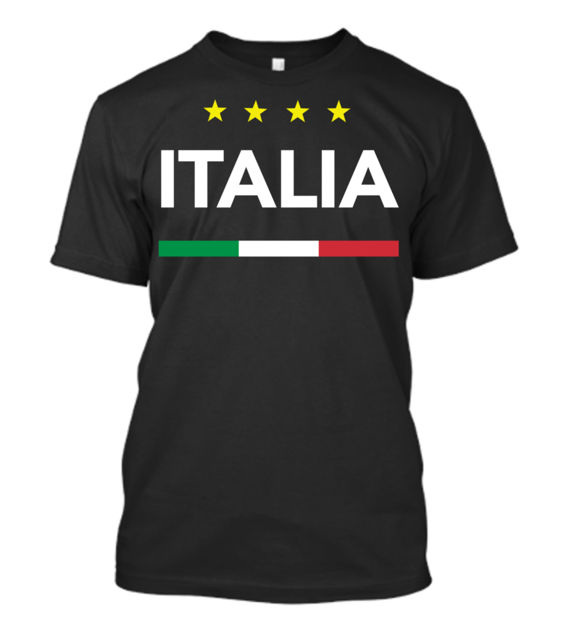 ITALIA Italian Flag Four Stars T-Shirt