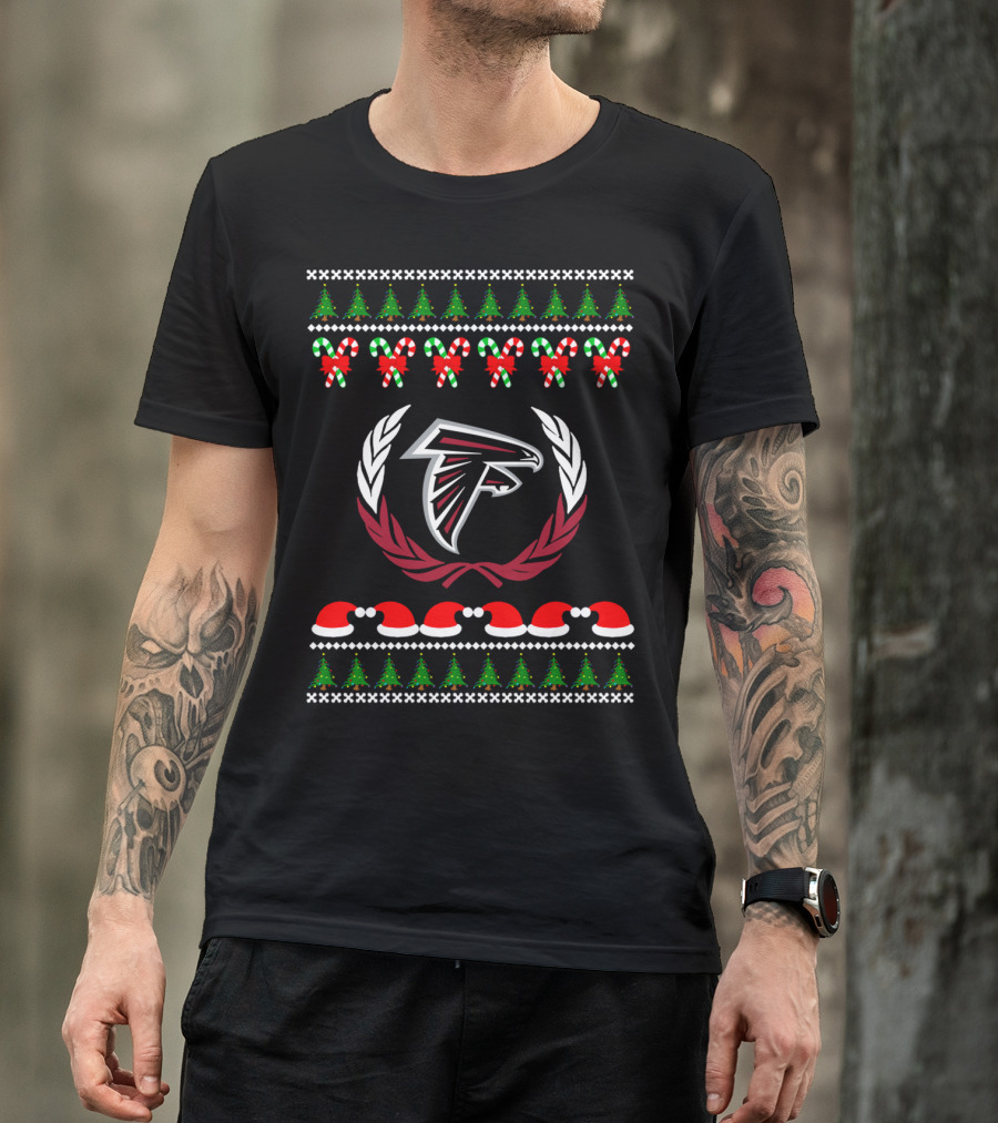 Merry Christmas Atlanta Falcons Ugly Football Team Love T-Shirt