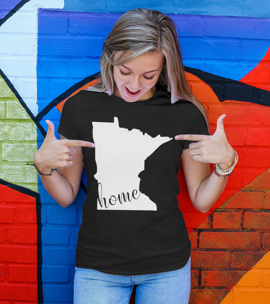 Minnesota Home State Map T-Shirt
