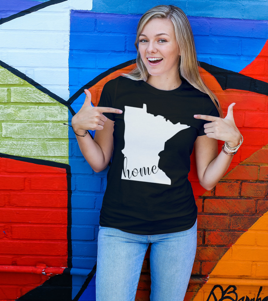 Minnesota Home State Map T-Shirt