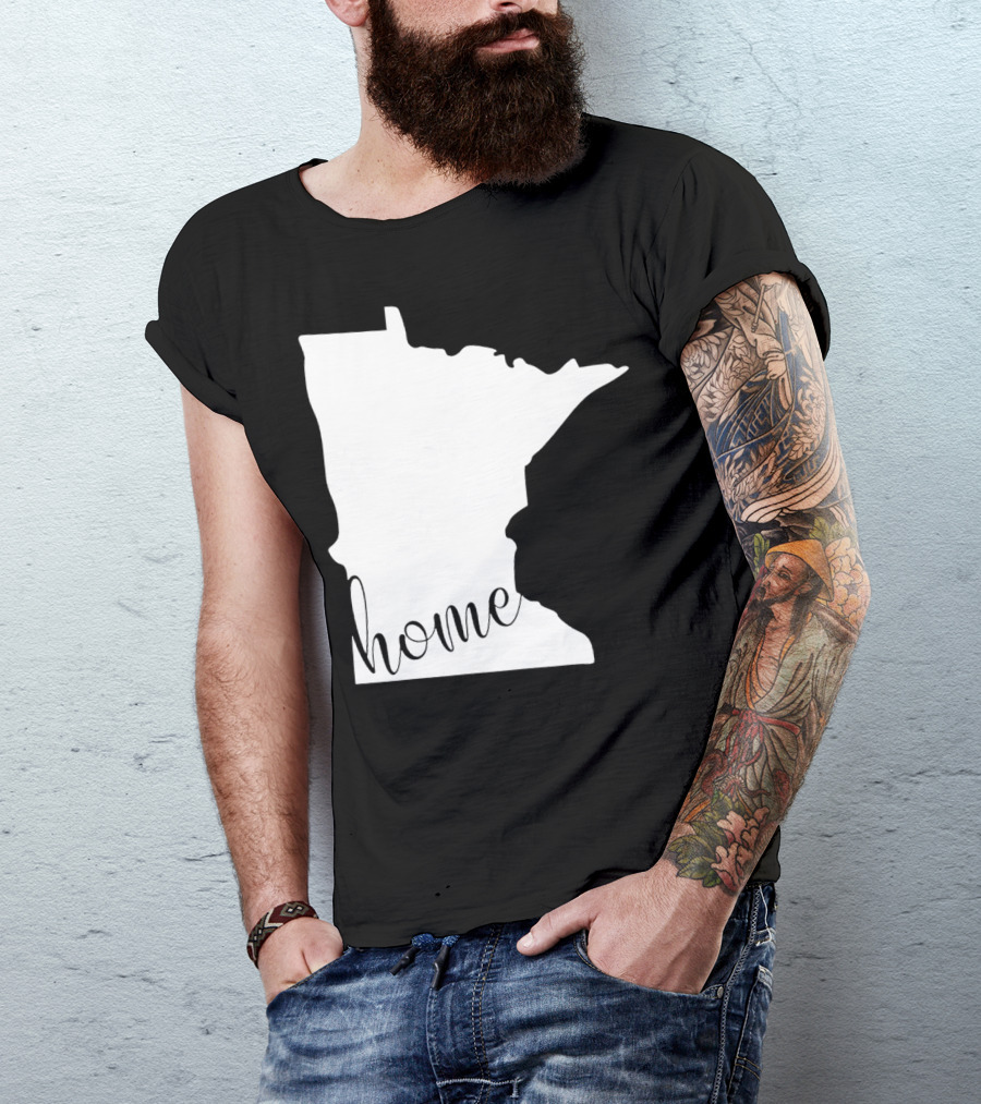 Minnesota Home State Map T-Shirt