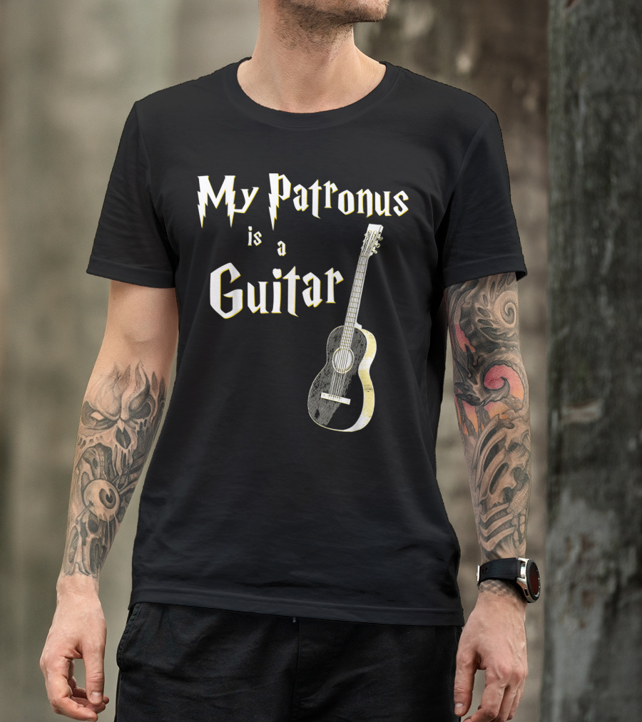 My Patronus Is A Guitar Harry Fan T-Shirt